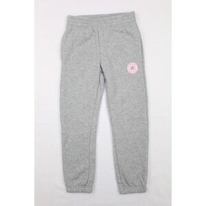 Converse Girls Fleece Logo Joggers Comfortable Gray Heather Sz S 8/10